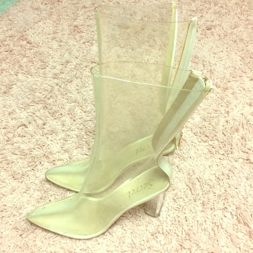 Clear PVC heels